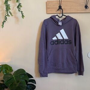 Adidas Plum Hoodie with Iconic Logo
